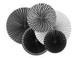 Dekofächer Elegant 5Stk 25-40cm | Black&White
