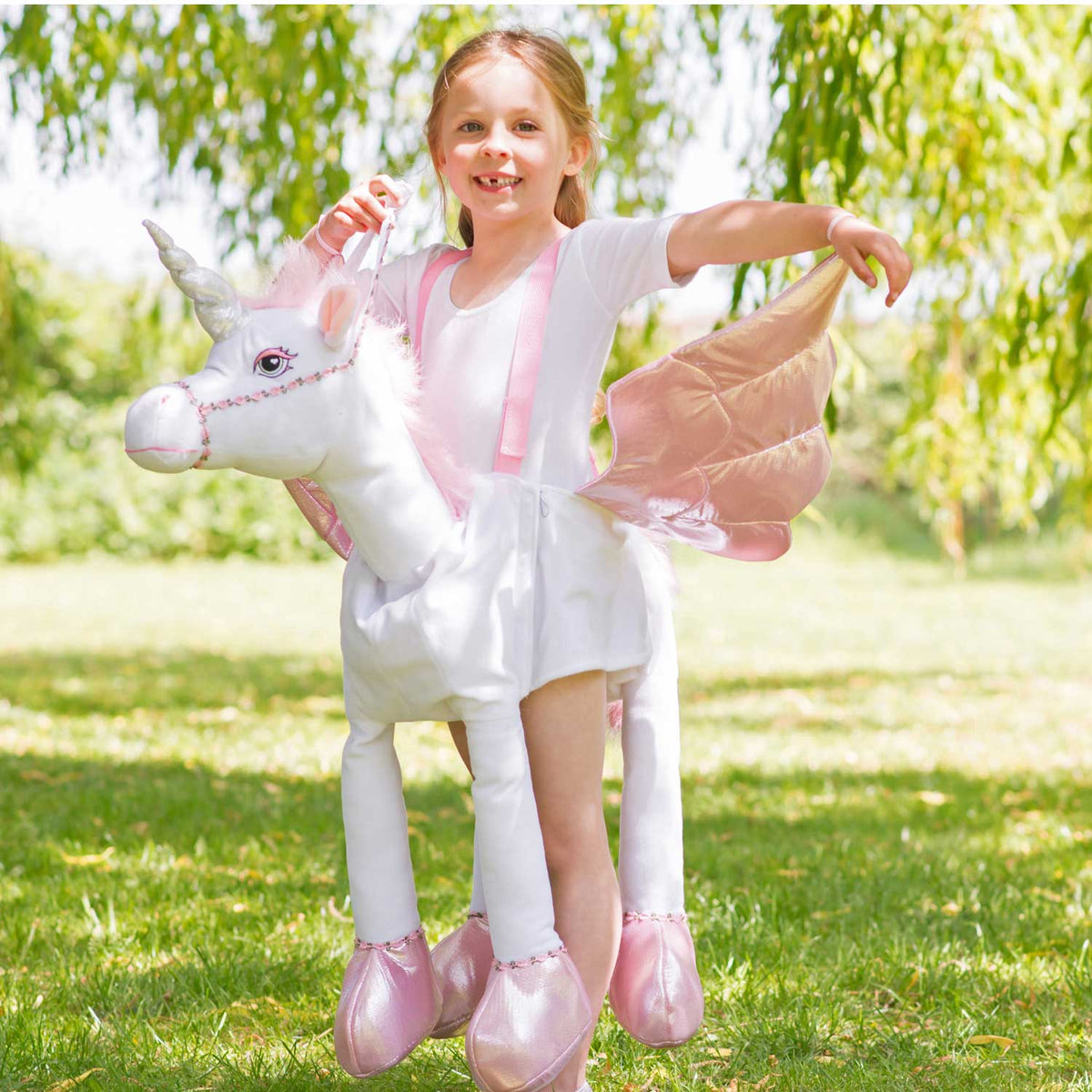Einhorn Huckepack Kostüm mit Licht und Sound | 3 bis 5 Jahre