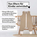 Sommer-Schlafsack mit Füßen Zarter Tupfen Taupe Namma Markt