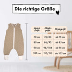 Sommer-Schlafsack mit Füßen Zarter Tupfen Taupe Namma Markt