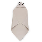 Kapuzenhandtuch Panda Baby, Beige 80x80 cm