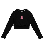 Recycled Long-Sleeve Crop Top 'Shadow'