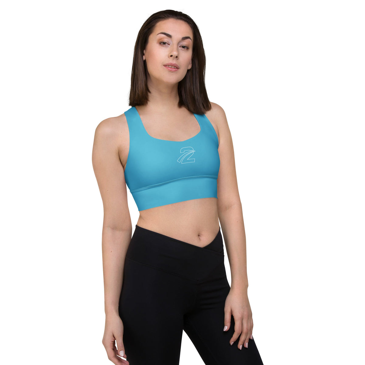Recycled Longline Sports Bra 'Bluey'