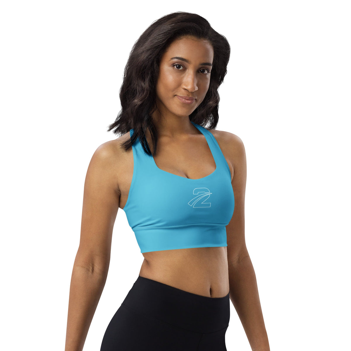 Recycled Longline Sports Bra 'Bluey'