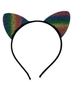 Katzenohren Haarreif "Rainbow" Bunt | 12er Set