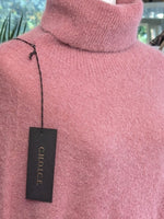 Rollkragen Pullover 52% Alpaka Wolle Flausch Rosa Pink Pulli One Size - von CHOICE 1040