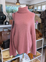 Rollkragen Pullover 52% Alpaka Wolle Flausch Rosa Pink Pulli One Size - von CHOICE 1040