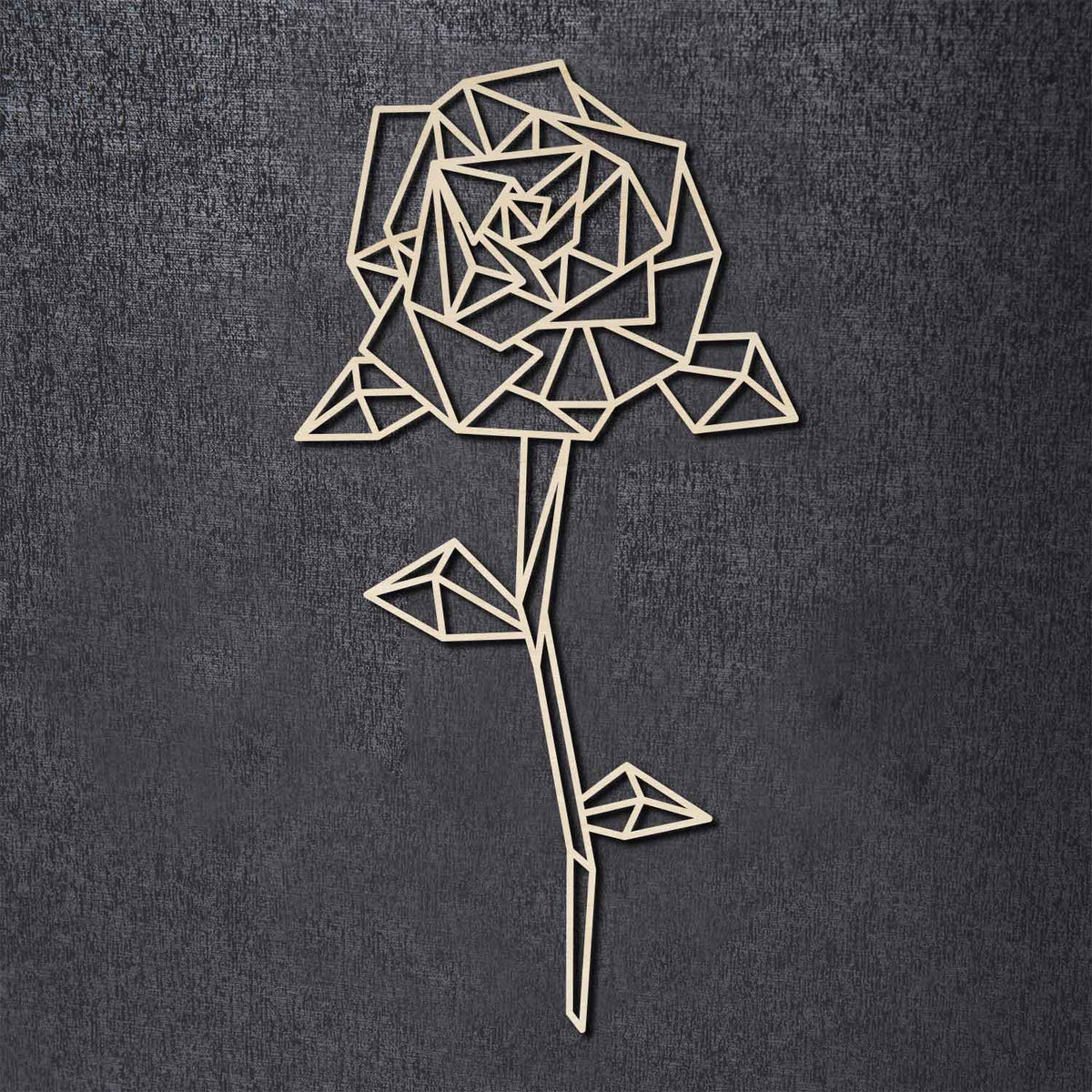 Origami Rose aus Holz -