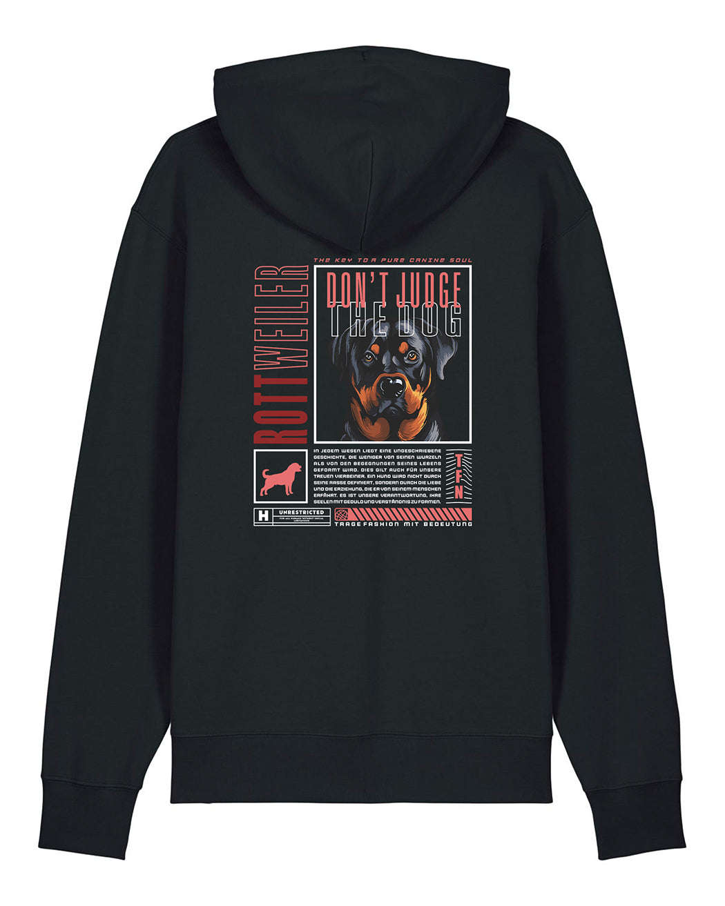 "Don't judge the dog" Unisex Hoodie (Rottweiler) Namma Markt
