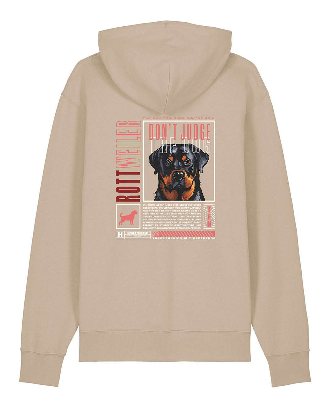 "Don't judge the dog" Unisex Hoodie (Rottweiler) Namma Markt