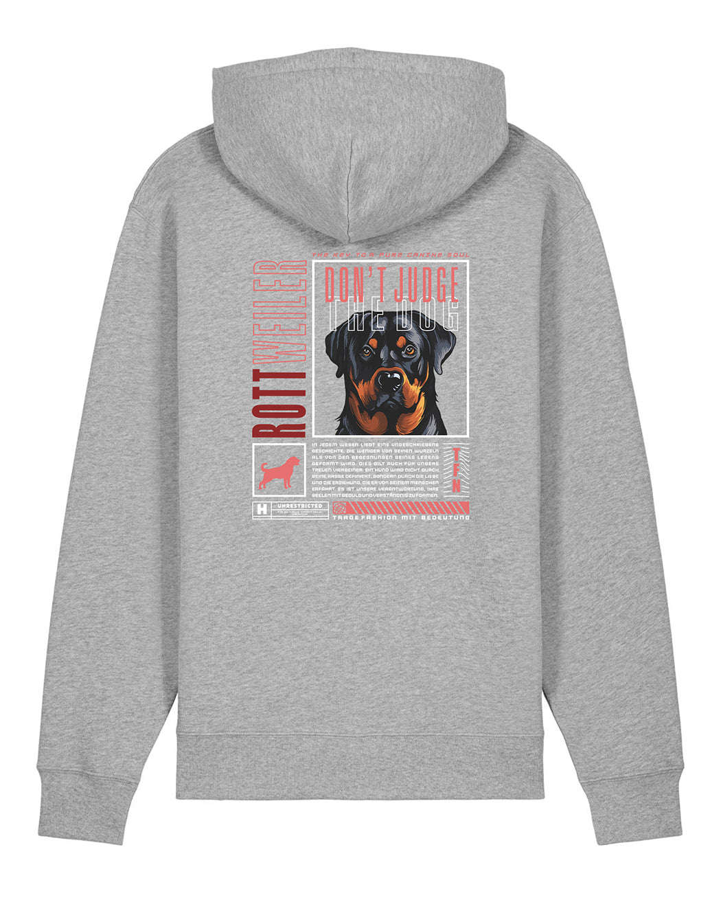 "Don't judge the dog" Unisex Hoodie (Rottweiler) Namma Markt