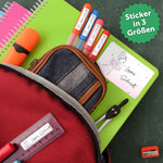 Schuletiketten mit Namen - Ballerina Design - 100 Aufkleber in verschiedenen Größen