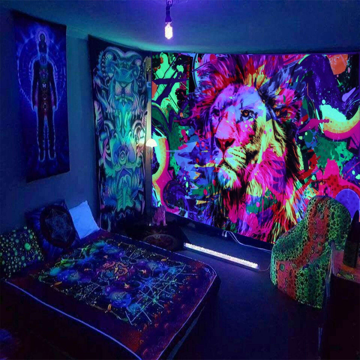 Sun Fluorescence Schwarzlichtposter