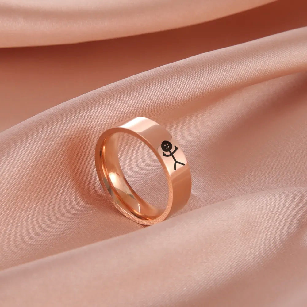 Funny Stickmanmittelfinger Ring