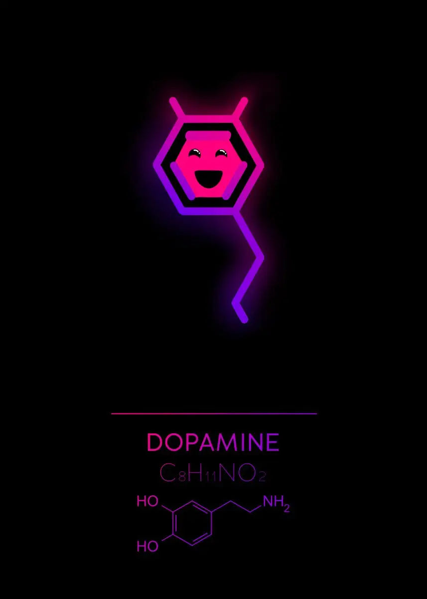 Neon Molecular Poster