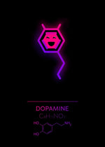 Neon Molecular Poster