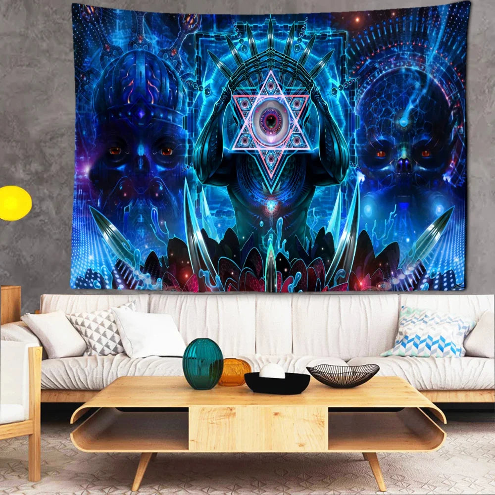 Meditierender Fluoreszenz Schwarzlichtposter