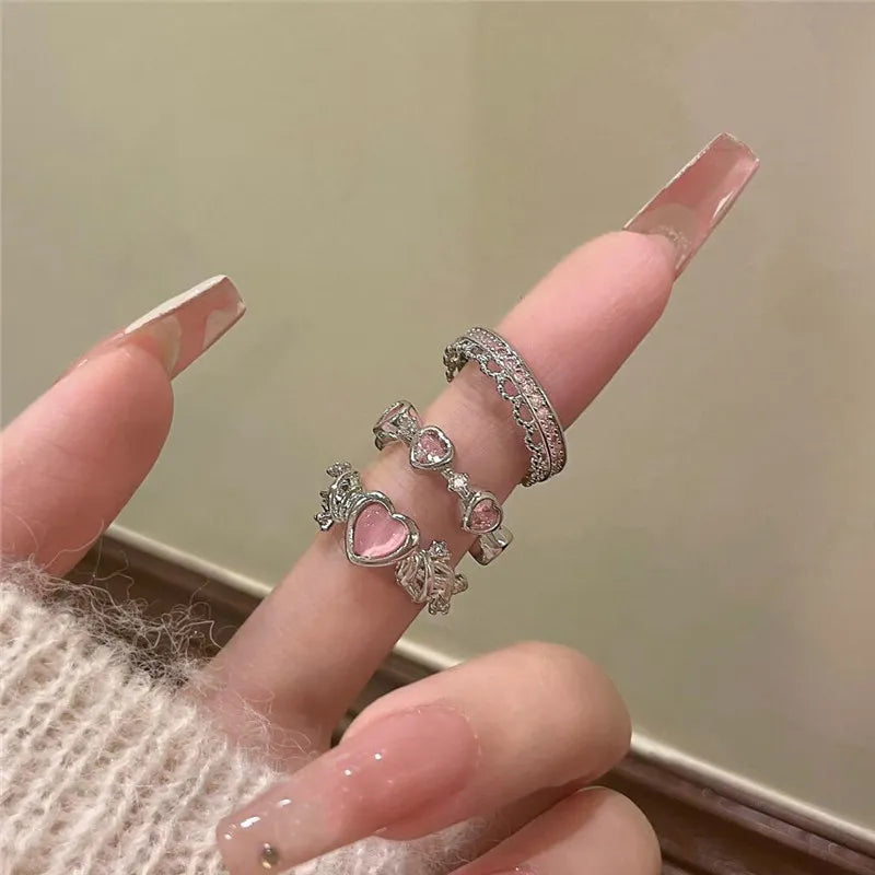 Trendiger Silberfarbener Ring