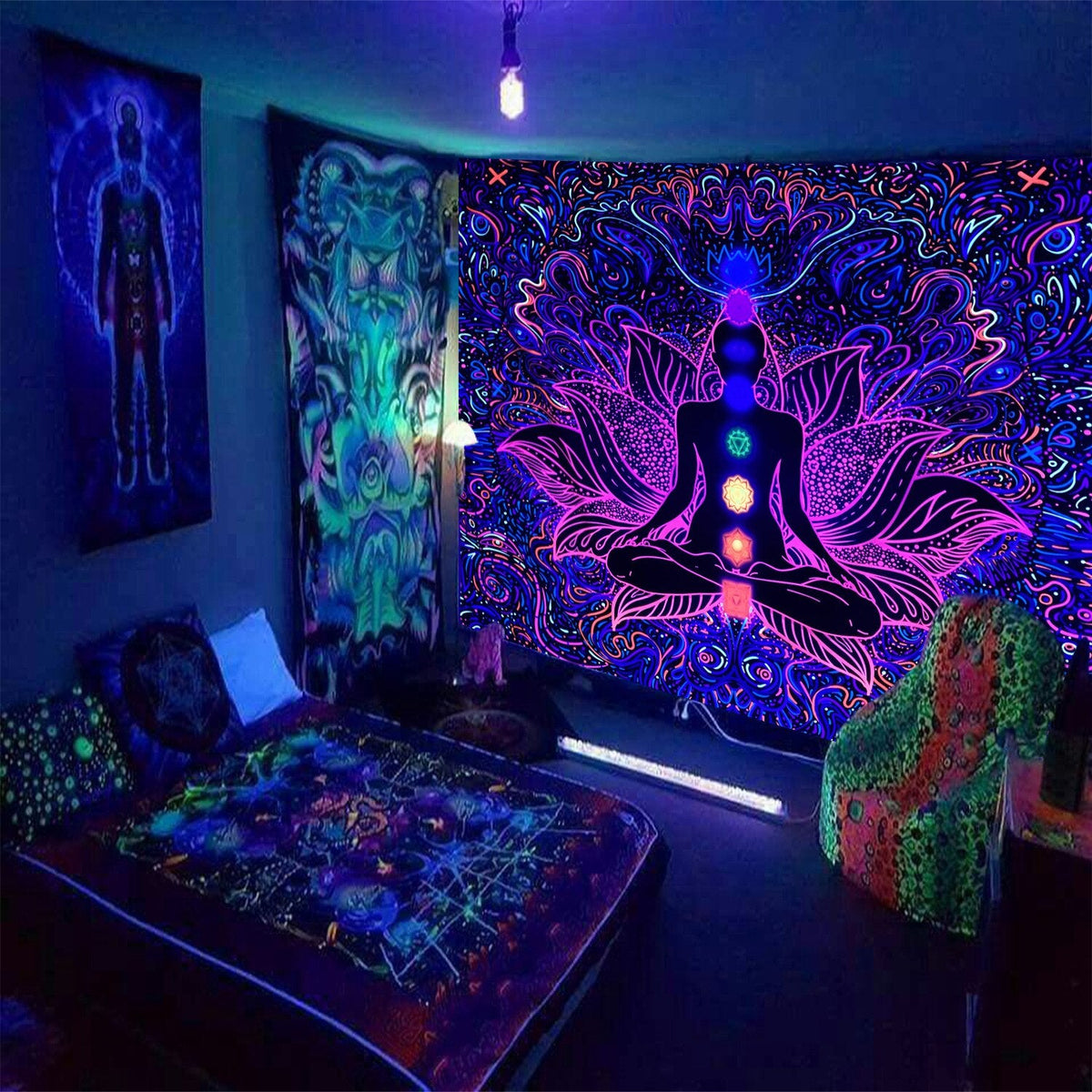 Boho Cloth Schwarzlichtposter