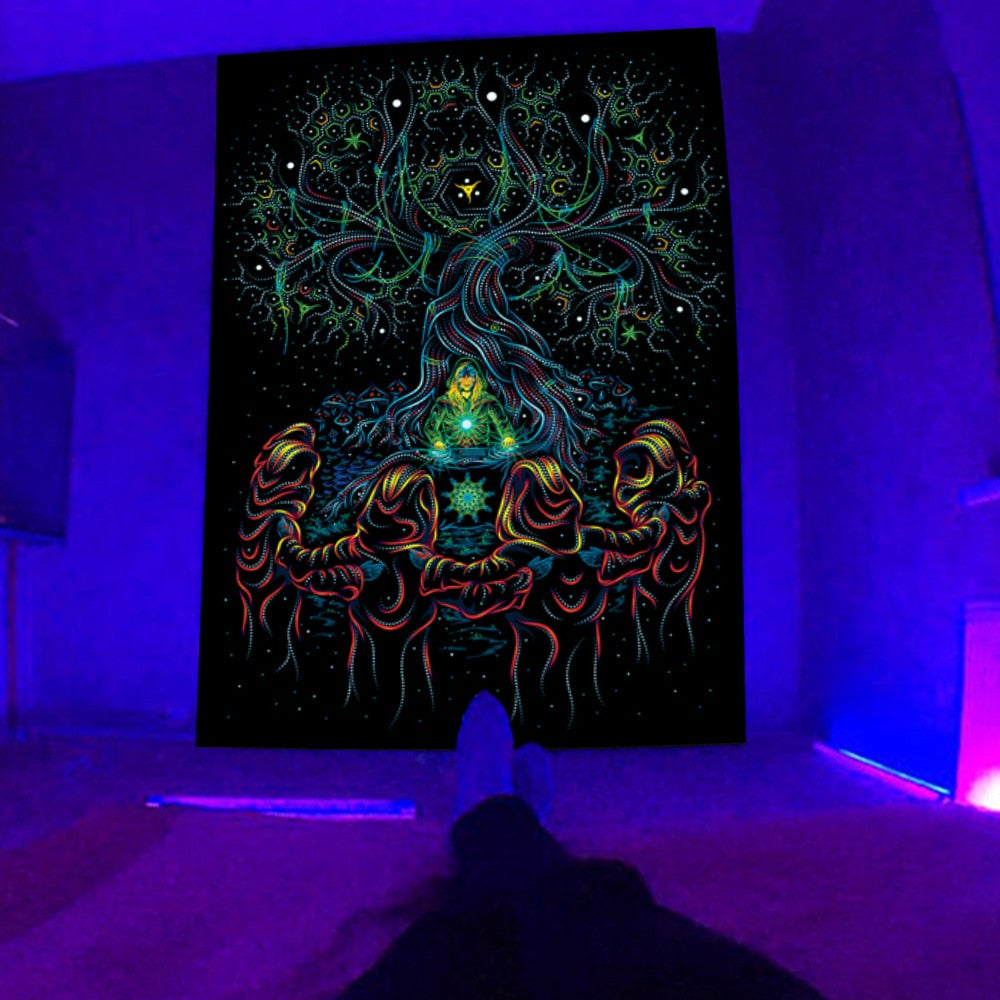 Starry UV Schwarzlichtposter
