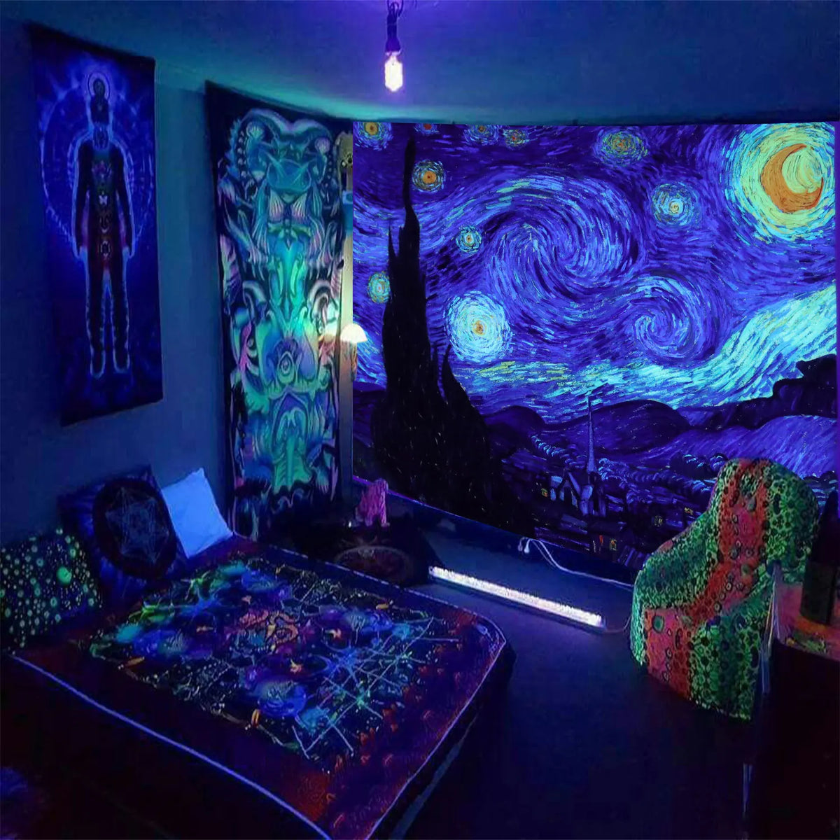 Mystisches UV Schwarzlichtposter