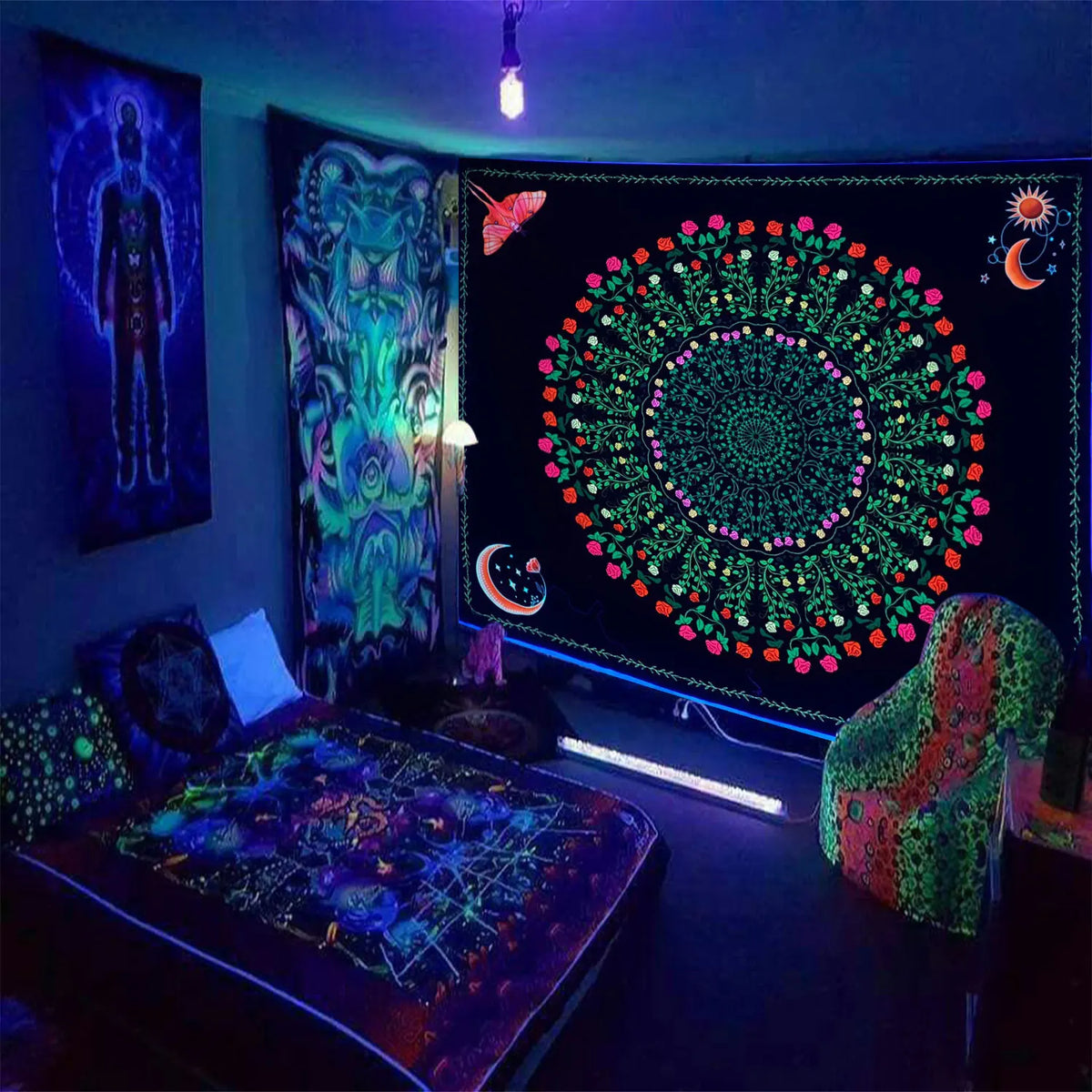 Mystisches UV Schwarzlichtposter