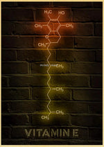 Neon Molecules Neon Poster