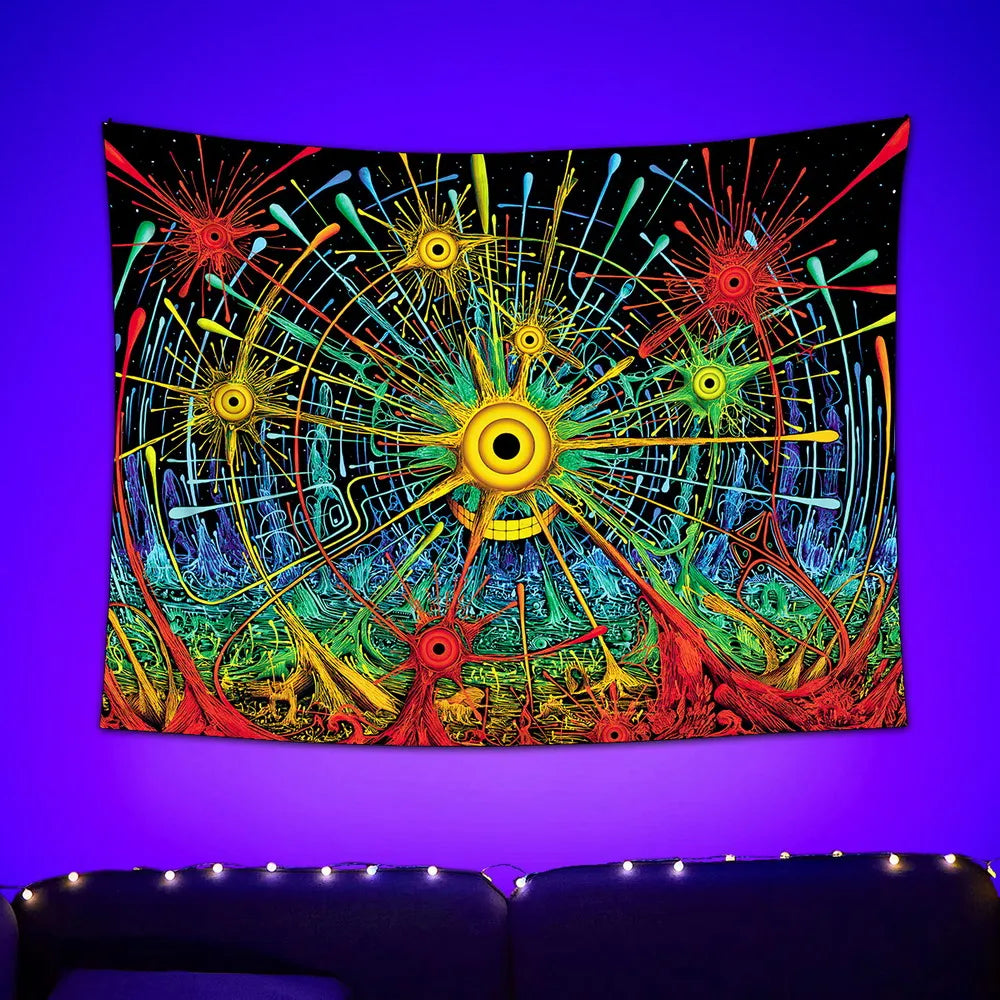 Aurorsin Psychedelisches Schwarzlichtposter