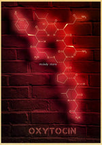 Neon Molecules Neon Poster