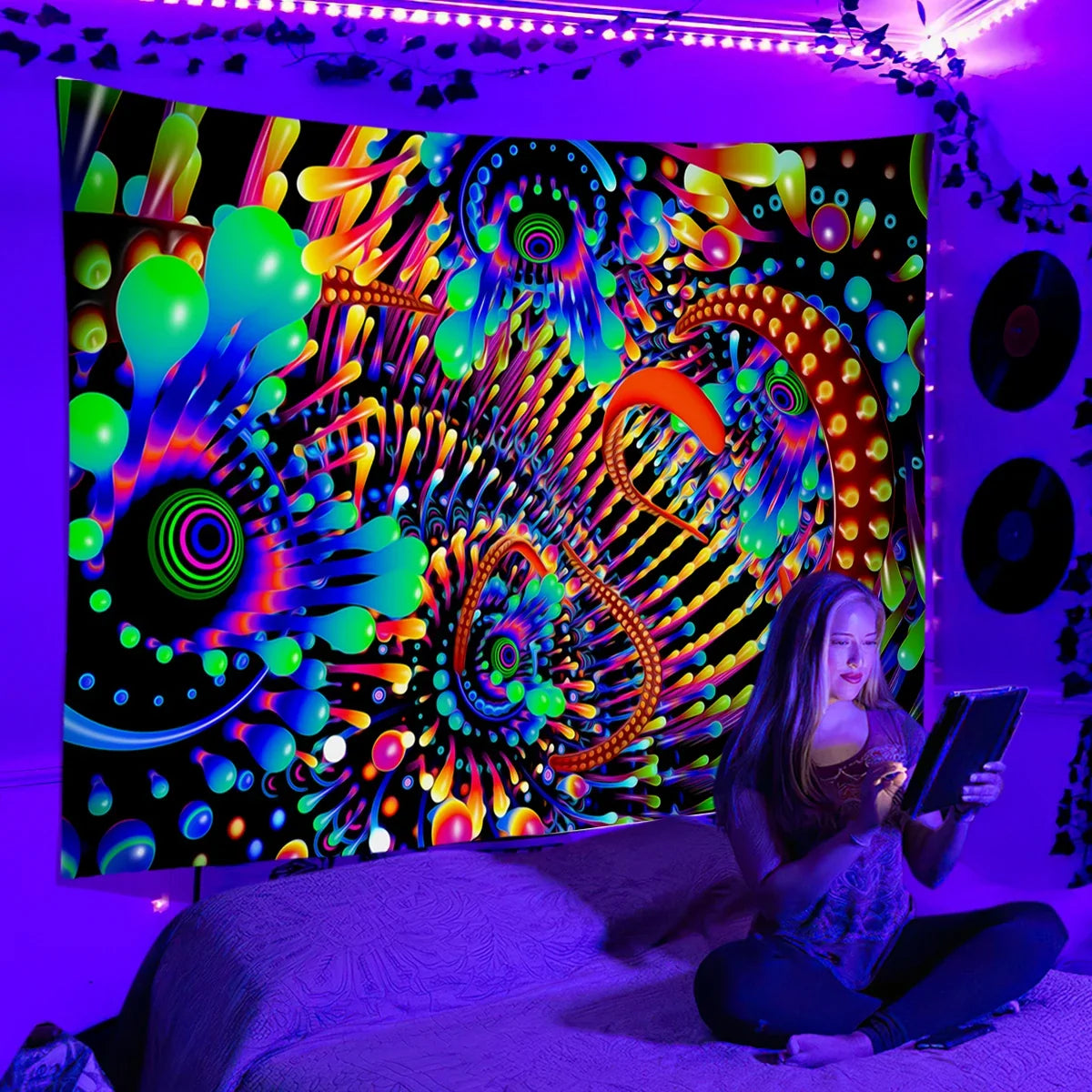 Psychedelisch Neon Schwarzlichtposter