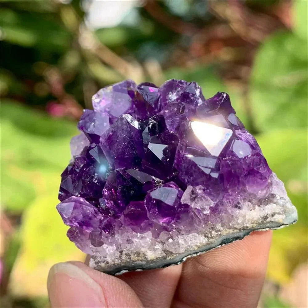 Purple D Amethyst kristall druzy geode