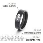 Funny Stickmanmittelfinger Ring
