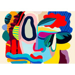 Bunter Abstrakter Kunst Teppich