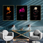 Neon Molecular Poster