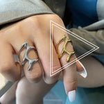Trendiger Silberfarbener Ring