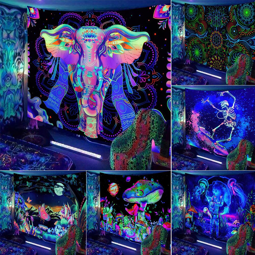 Animals and  Hippies Schwarzlichtposter