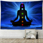 Meditierender Fluoreszenz Schwarzlichtposter
