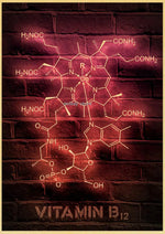 Neon Molecules Neon Poster