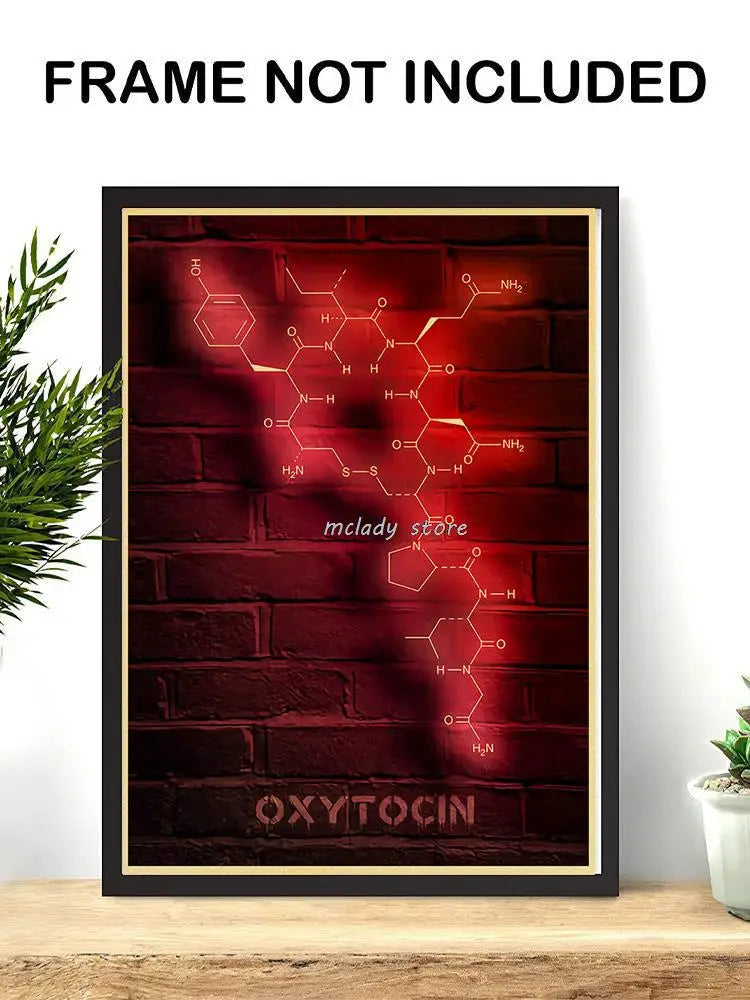 Neon Molecules Neon Poster