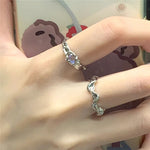 Trendiger Silberfarbener Ring