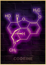 Neon Molecules Neon Poster