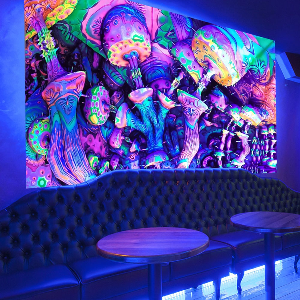 Boho Wall Schwarzlichtposter