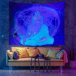 Buddha Meditation Schwarzlichtsposter