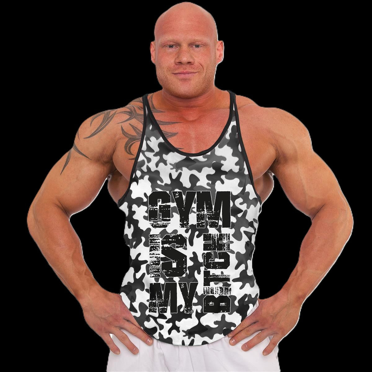Tank Top - 3xStück / Oder Einzeln +Turnbeutel - Camouflage Weiß - C.P. Sports - S710