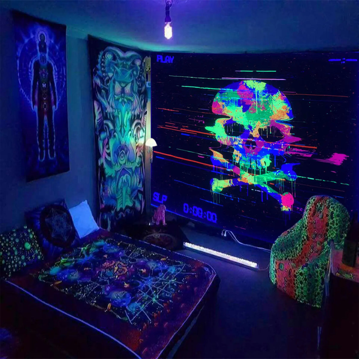 Mystisches UV Schwarzlichtposter