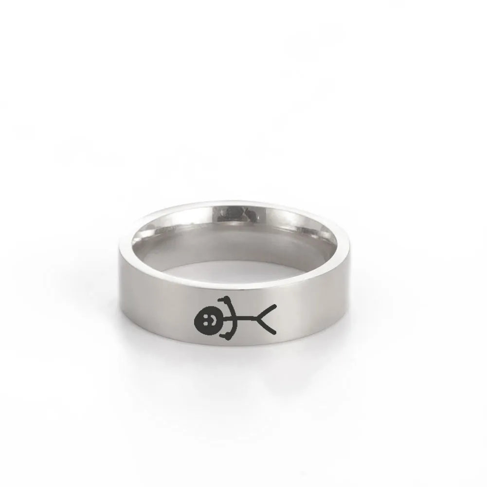 Funny Stickmanmittelfinger Ring