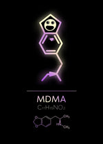 Neon Molecular Poster