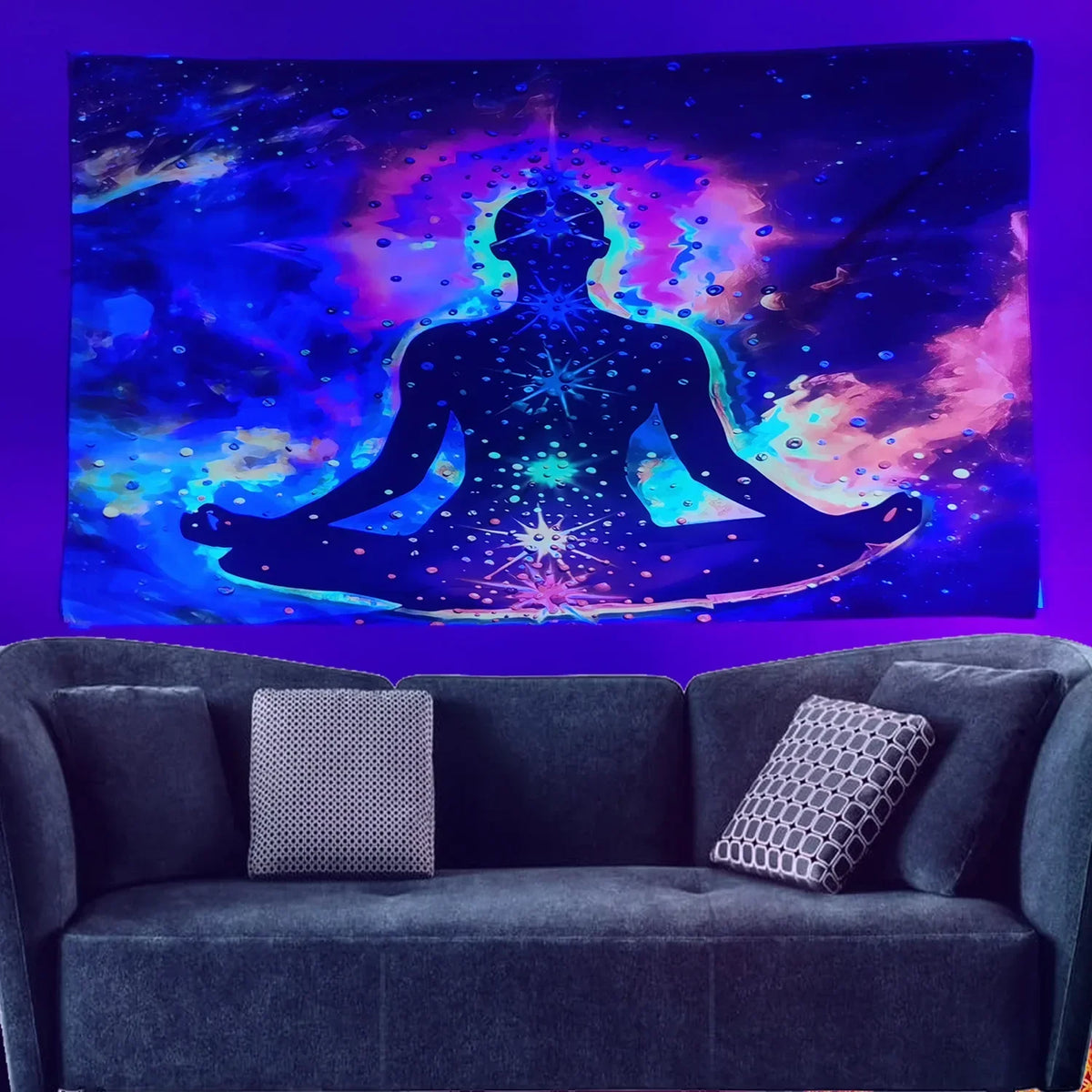 Psychedelic Hippie Schwarzlichtsposter