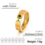 Funny Stickmanmittelfinger Ring
