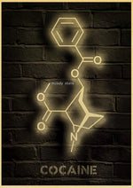 Neon Molecules Neon Poster